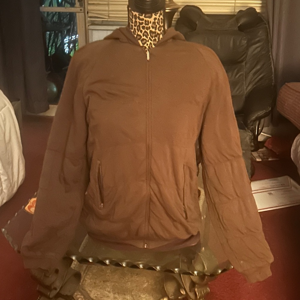 Philosophy Brown Zip Up Jacket - Picture 4 of 14